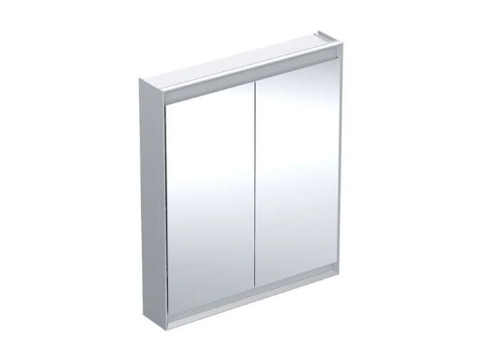 Geberit ONE zrcadlová skříňka, ComfortLight, 2x dvířka, 75x90x15 cm, hliník