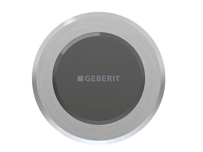 Geberit Typ 10 ovládání WC, elektronické ovládání splachování, napájení ze sítě, 2 množství splachování, infračervené tlačítko typ 10, nerez kartáčovaná