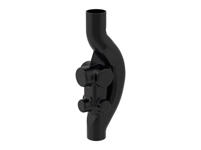 Geberit Sovent PE tvarovka, 29x18x74 mm, plast, černá