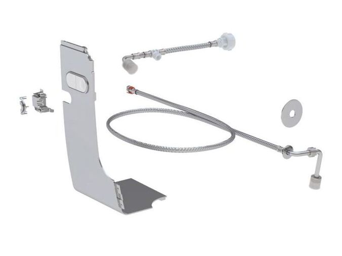 Geberit AquaClean sada připojení vody pro splachovací nádržku pod omítku Kappa 15 cm pro Mera kompletní WC, pochromovaná lesklá