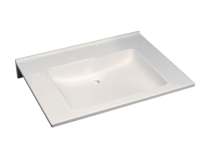 Geberit Publica umyvadlo bezbariérové 70x55 cm, bez otvoru pro baterii, bez přepadu, bílá