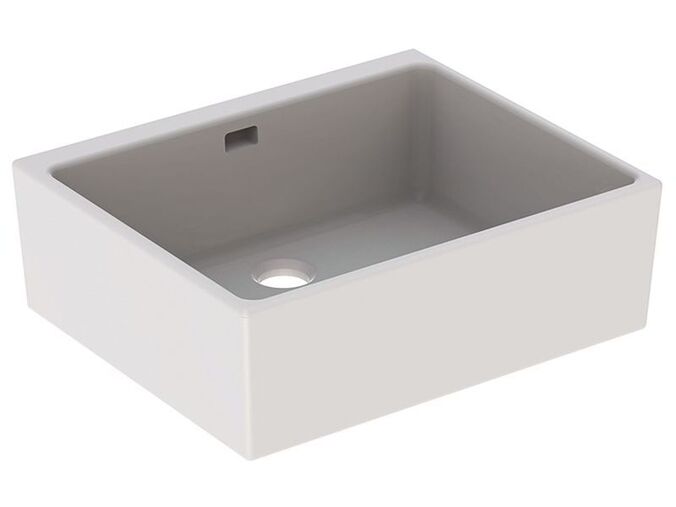 Geberit Publica víceúčelové umyvadlo 60x50 cm, bez otvoru pro baterii, s přepadem, bílá