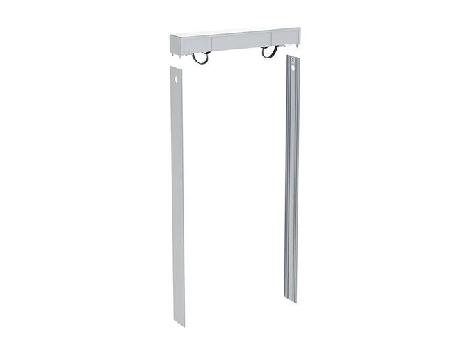 Geberit Monolith Plus sada pro sanitární modul Monolith Plus, závěsné WC, 101 cm, víko splach. nádržky s bočním opláštění, pro individuální úpravu, kartáčovaný hliník