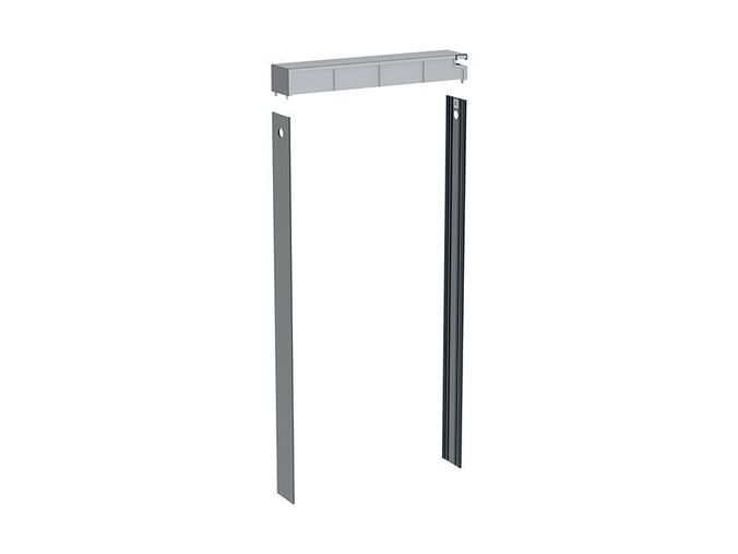 Geberit Monolith sada pro sanitární modul Monolith, závěsné WC, 101 cm, víko splach. nádržky s bočním opláštění, pro individuální úpravu, černý chrom, kartáčovaný hliník
