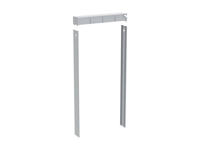 Geberit Monolith sada pro sanitární modul Monolith, závěsné WC, 101 cm, víko splach. nádržky s bočním opláštění, pro individuální úpravu, kartáčovaný hliník