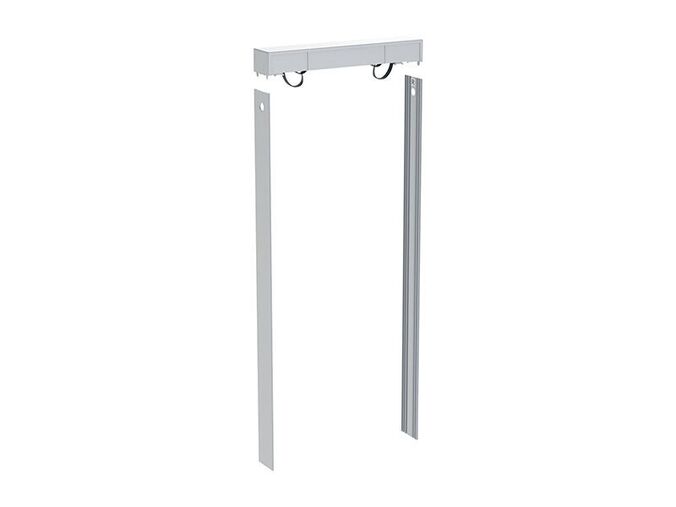 Geberit Monolith Plus sada pro sanitární modul Monolith Plus, závěsné WC, 114 cm, víko splach. nádržky s bočním opláštění, pro individuální úpravu, černý chrom, kartáčovaný hliník
