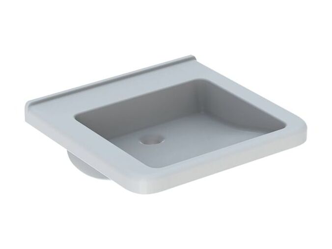 Geberit Selnova Comfort Square bezbariérové umyvadlo  55x52,5 cm, bez otvoru pro baterii, bez přepadu, bílá