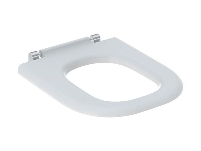Geberit Selnova Comfort Square bezbariérové WC sedátko bez poklopu, duroplast, upevnění zdola, bílá