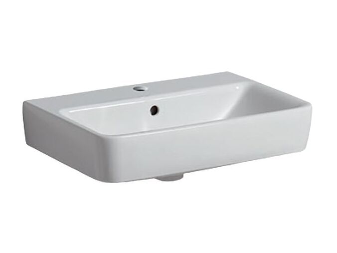 Geberit Selnova Compact umyvadlo 55x37 cm, s otvorem pro baterii, s přepadem, bílá