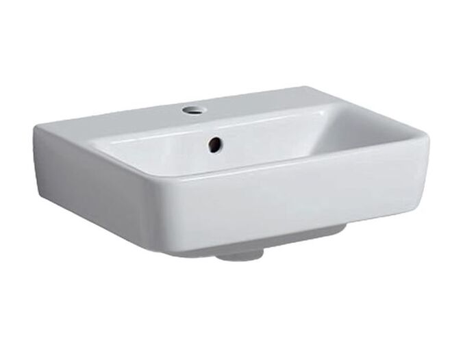 Geberit Selnova Compact umývátko 45x34 cm, s otvorem pro baterii, s přepadem, bílá