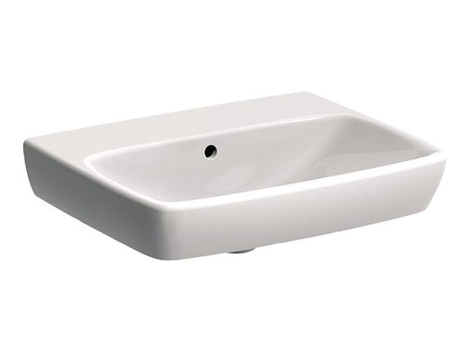 Geberit Selnova Square umyvadlo 55x44 cm, bez otvoru pro baterii, s přepadem, bílá