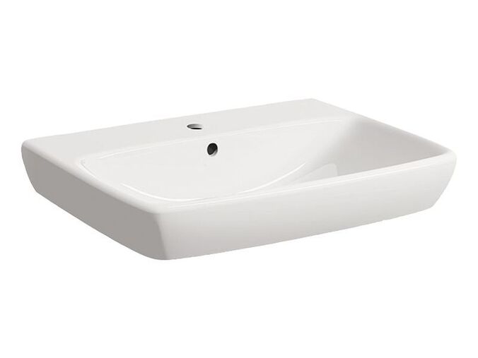 Geberit Selnova Square umyvadlo 65x48 cm, s otvorem pro baterii, s přepadem, bílá