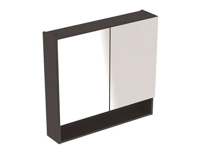 Geberit Selnova Square zrcadlová skříňka 85x78,8x17,5 cm, láva/lak mat