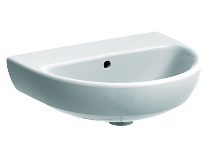 Geberit Selnova umývátko 50x41 cm, bez otvoru pro baterii, s přepadem, bílá