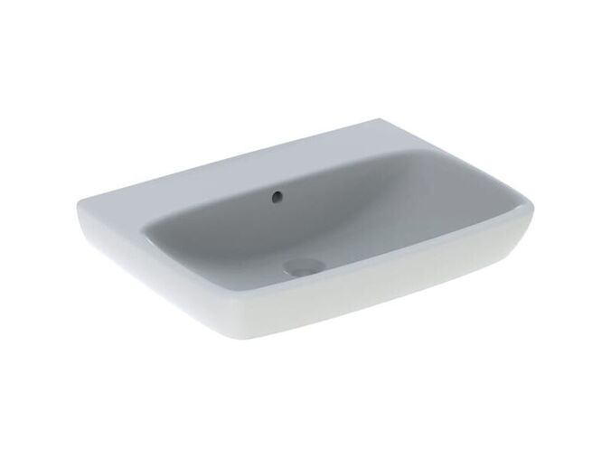 Geberit Selnova Square umyvadlo 65x48 cm, bez otvoru pro baterii, s přepadem, bílá