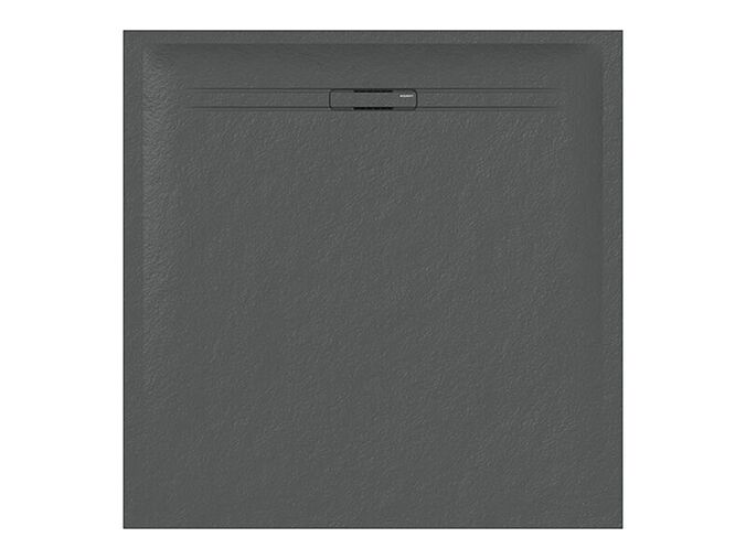 Geberit Sestra čtvercová sprchová vanička 80x80 cm, břidlicová struktura, grafit