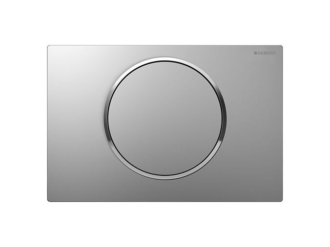 Geberit Sigma10 elektronické ovládání WC, pro 2 množství splachování, napájení ze sítě, manuální, nerez ocel kartáčovaná/leštěná