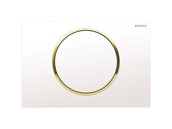 Geberit Sigma10 ovládací tlačítko, pro splachování Start/Stop, bílá/pozlacená