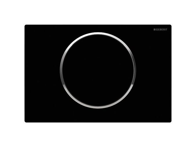 Geberit Sigma10 ovládací tlačítko, pro splachování Start/Stop, černá/chrom lesk