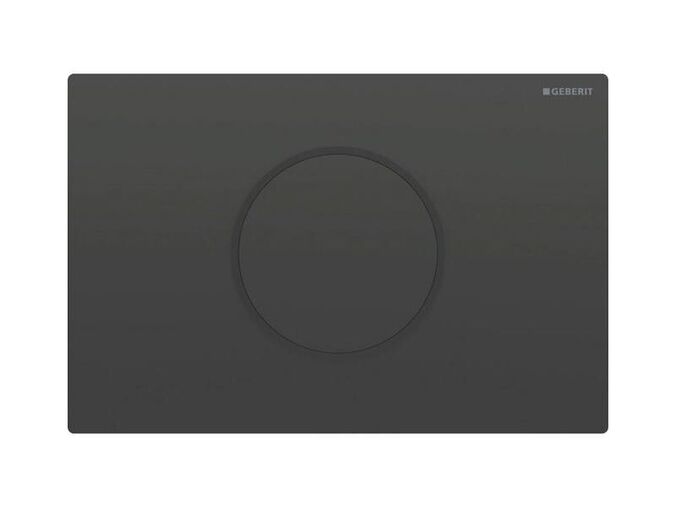 Geberit Sigma10 elektronické ovládací tlačítko, bateriové napájení, manuální, 2 množství splachování, černá mat