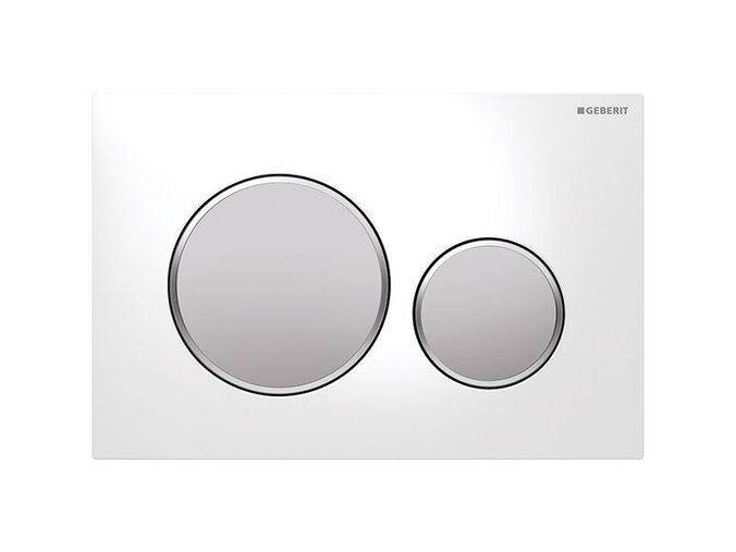 Geberit Sigma20 ovládací tlačítko, pro 2 množství splachování, bílá/chrom mat