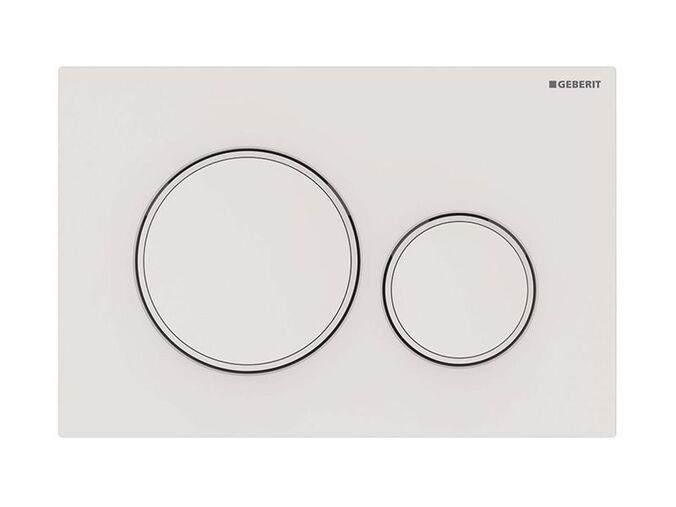Geberit Sigma20 ovládací tlačítko, pro 2 množství splachování, lakováná bílá matná easy-to-clean/bílá