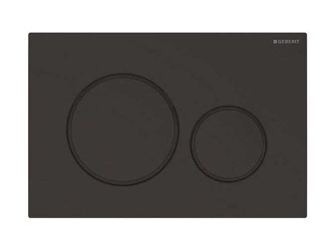 Geberit Sigma20 ovládací tlačítko, pro 2 množství splachování, lakováná černá matná easy-to-clean/černá