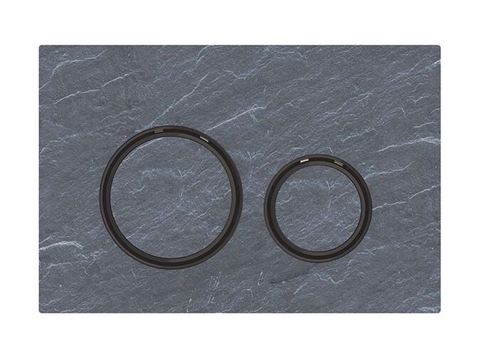 Geberit Sigma21 ovládací tlačítko, pro 2 množství splachování, břidlice Mustang/černý chrom