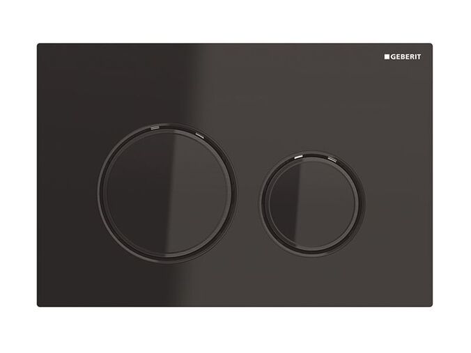 Geberit Sigma21 ovládací tlačítko, pro 2 množství splachování, černá/černý chrom