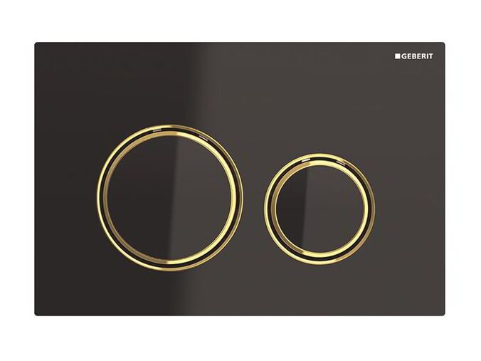 Geberit Sigma21 ovládací tlačítko, pro 2 množství splachování, černá/mosaz