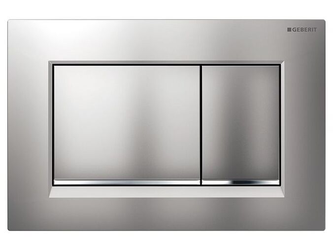 Geberit Sigma30 ovládací tlačítko, pro 2 množství splachování, chrom mat/chrom lesk