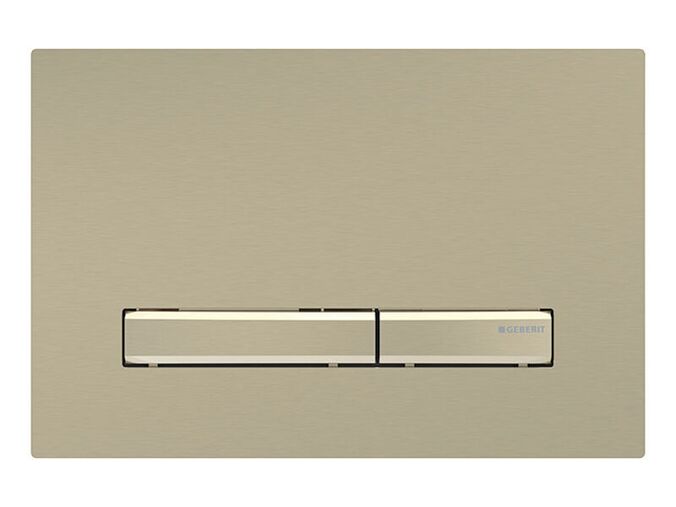 Geberit Sigma50 ovládací tlačítko, pro 2 množství splachování, kartáčovaná mosaz, povrch easy-to-clean