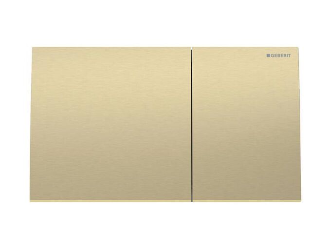 Geberit Sigma70 ovládací tlačítko pro 2 množství splachování, kartáčovaná mosaz, povrch easy-to-clean