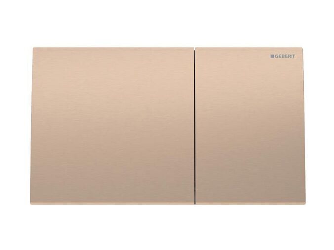 Geberit Sigma70 ovládací tlačítko pro 2 množství splachování, kartáčované červené zlato, povrch easy-to-clean