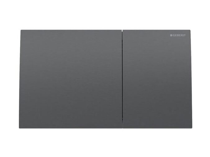 Geberit Sigma70 ovládací tlačítko, pro 2 množství splachování, kartáčovaný černý chrom, povrch easy-to-clean