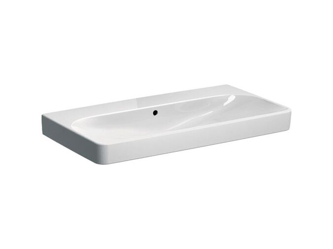 Geberit Smyle Square umyvadlo 90x48 cm, bez otvoru pro baterii, s přepadem, bílá