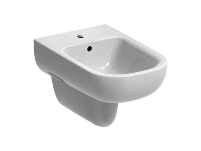 Geberit Smyle závěsný bidet 35x54 cm, otvor pro baterii, s přepadem, bílá
