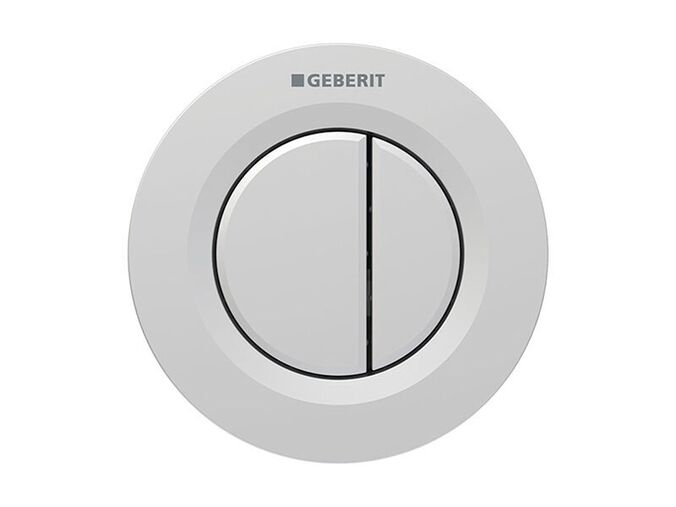 Geberit Typ 01 ovládací tlačítko, pneumatické, pro 2 množství splachování, pod omítku, chrom mat, povrch easy-to-clean