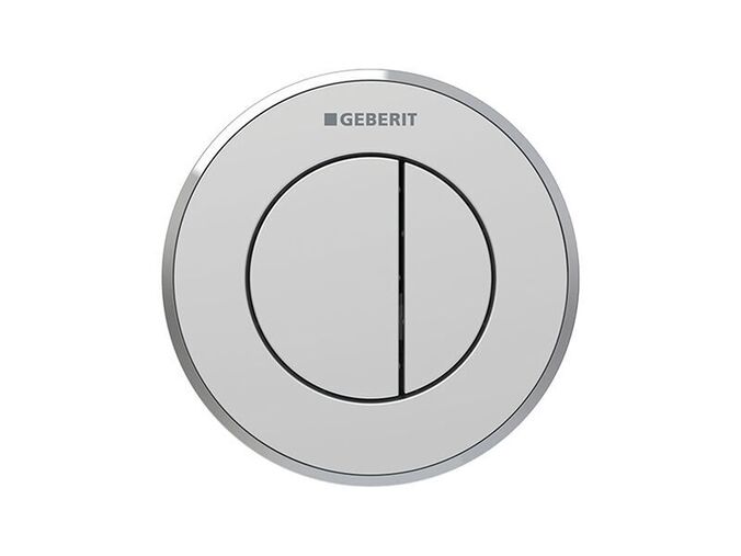 Geberit Typ 10 ovládací tlačítko, pneumatické, pro 2 množství splachování, pod omítku, chrom mat, povrch easy-to-clean