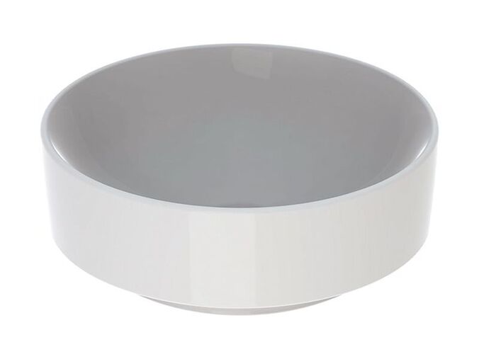 Geberit VariForm kulaté umyvadlo na desku 40x40 cm, bez přepadu, bílá