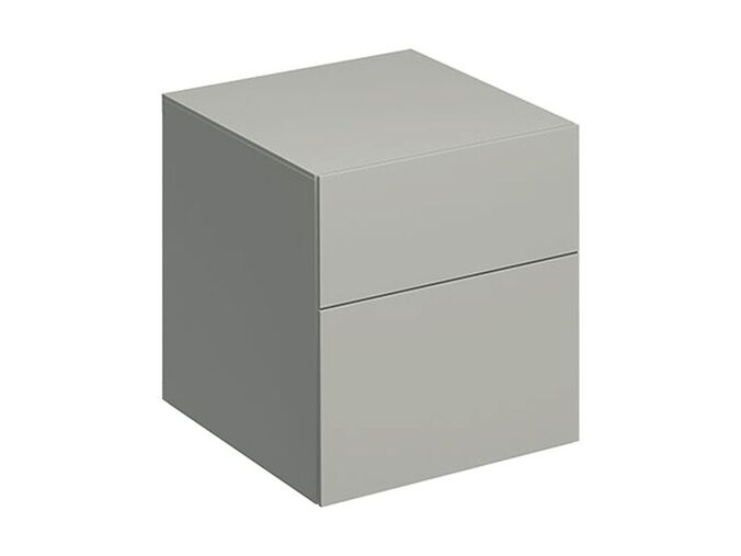 Geberit Xeno² boční skříňka se dvěma zásuvkami 45x46,2x51 cm, lak matný, greige - výprodej vzorku