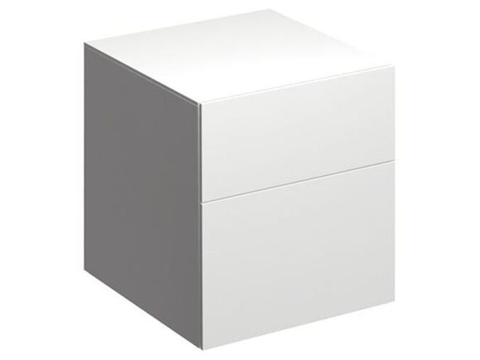 Geberit Xeno² boční skříňka se dvěma zásuvkami 45x46,2x51 cm, lakovaná s vysokým leskem, bílá