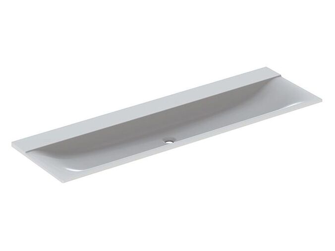Geberit Xeno² nábytkové umyvadlo 160x48cm, bez otvoru pro baterii, bez přepadu, alpská bílá