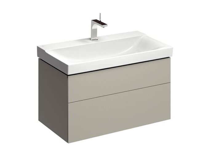 Geberit Xeno² skříňka pod umyvadlo, se dvěma zásuvkami 88x46,2x53 cm, lak matný, greige