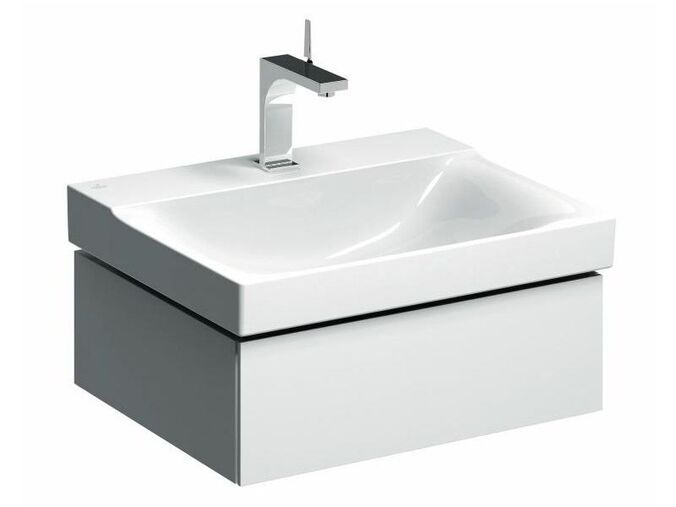 Geberit Xeno² skříňka pod umyvadlo, se zásuvkou 58x46,2x22 cm, lakovaná s vysokým leskem, bílá