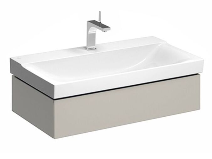 Geberit Xeno² skříňka pod umyvadlo, se zásuvkou 88x46,2x22 cm, lakovaná s vysokým leskem, bílá
