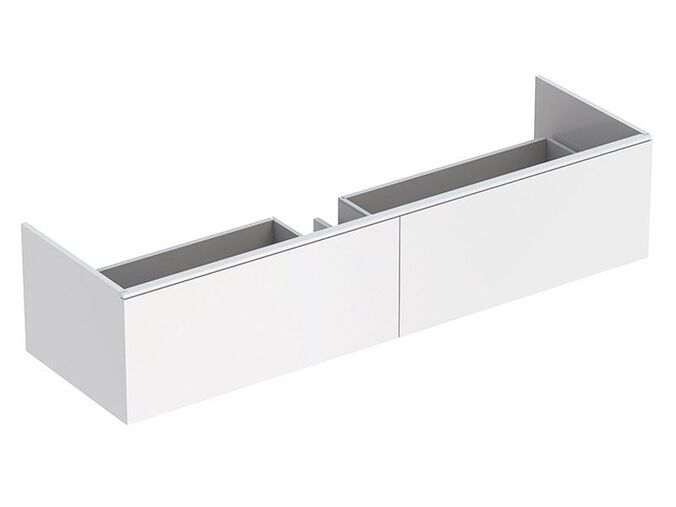 Geberit Xeno² skříňka pod umyvadlo z minerálního kompozitu, se dvěma zásuvkami 139,5,5x47,3x35 cm, lak matný, varicor, bílá č. 016
