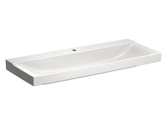 Geberit Xeno² umyvadlo 120x48 cm, s otvorem pro baterii, bez přepadu, KeraTect, bílá