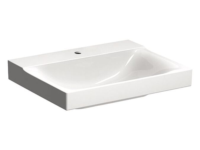 Geberit Xeno² umyvadlo 60x48 cm, s otvorem pro baterii, bez přepadu, KeraTect, bílá