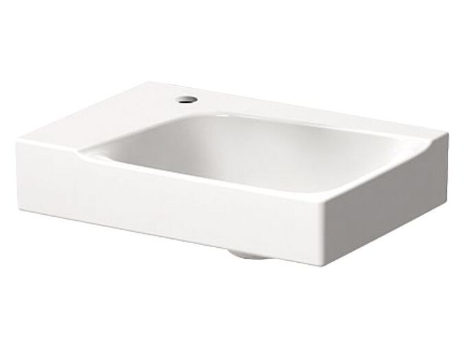 Geberit Xeno² umývátko 40x28 cm, s otvorem pro baterii vlevo, bez přepadu, KeraTect, bílá